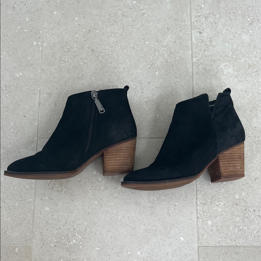 Blondo Black Suede Ankle Booties